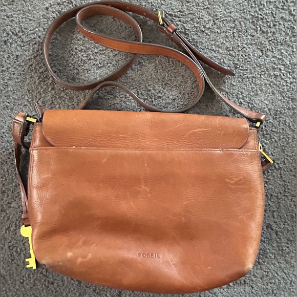 Fossil Tan Leather Crossbody Bag - Picture 10 of 10